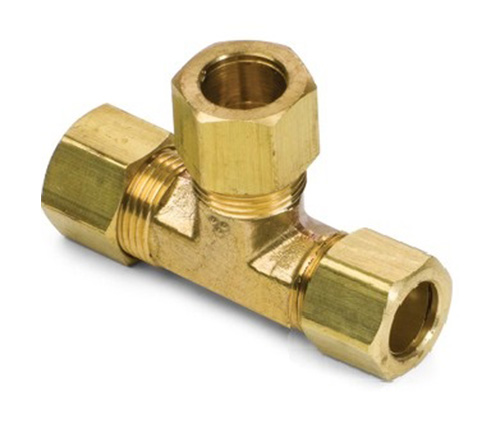 64# kelengkapan mampatan tee Brass Union