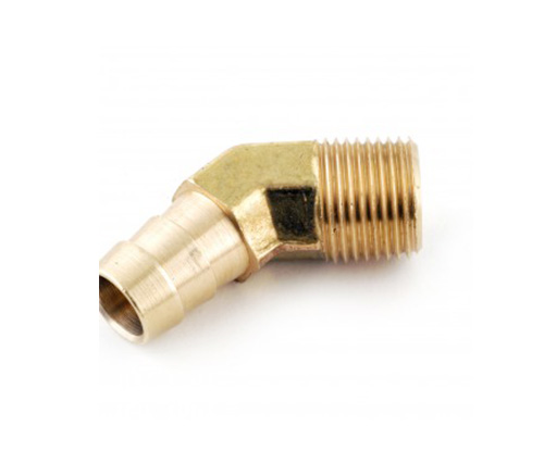 1/8 NPT x 1/4 Hos Bar Barb 45 ° Siku Lelaki